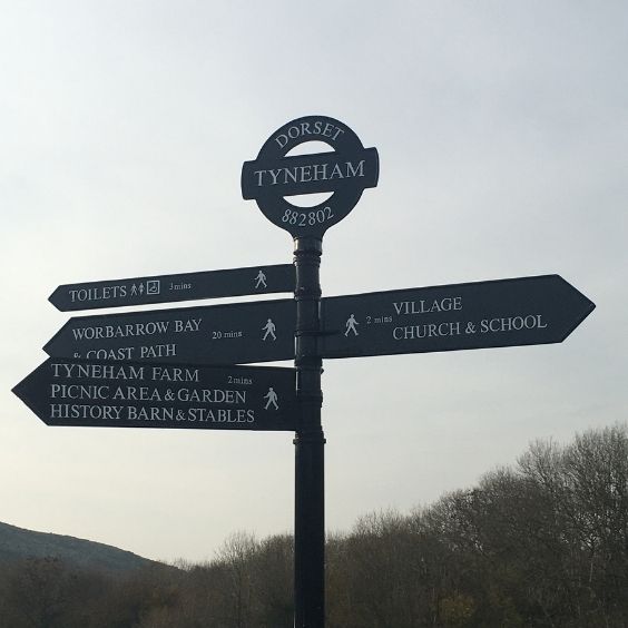 Sign at the deserted village of Tyneham