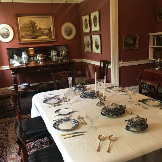 Max Gate dining room when exploring Thomas Hardy's Dorset