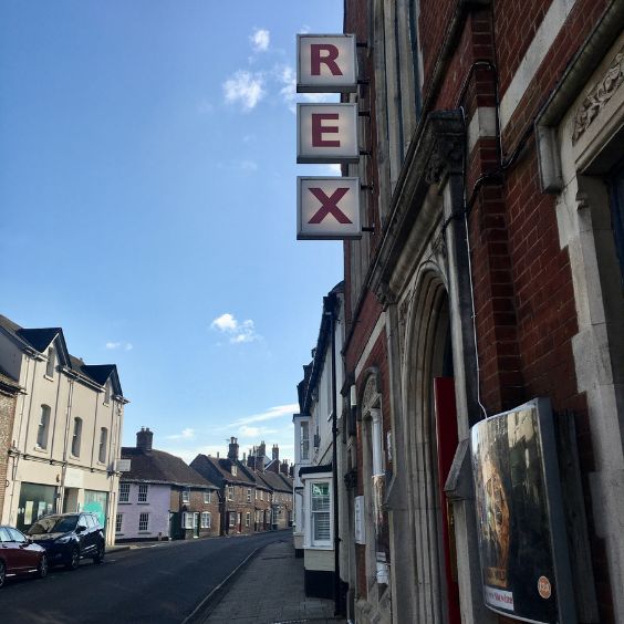 The front of Wareham's unique Rex Cinema