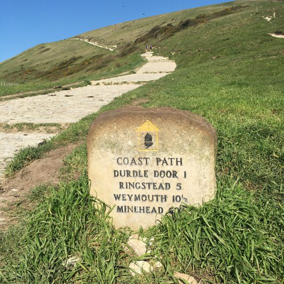 Jurassic Coastal Path from Lulworth Cove to Durdle Door