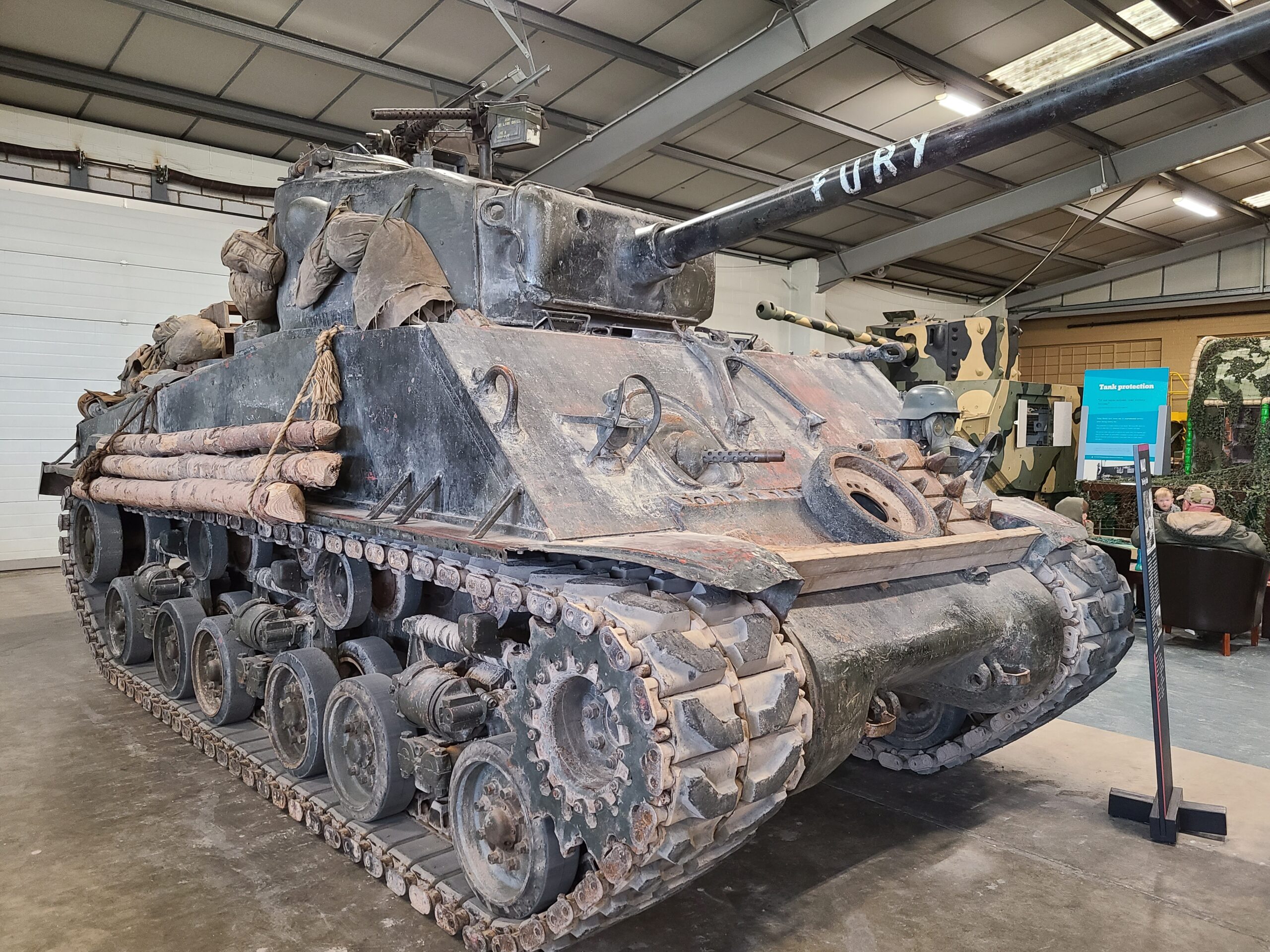 Sherman M42E8 featured in the film Fury at the Tank Museum near our Dorset B&B
