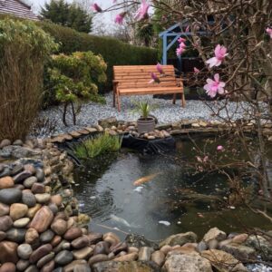 Spurwing's newly landscaped pond