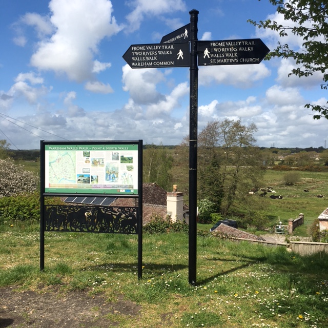 Walls walk sign and information board