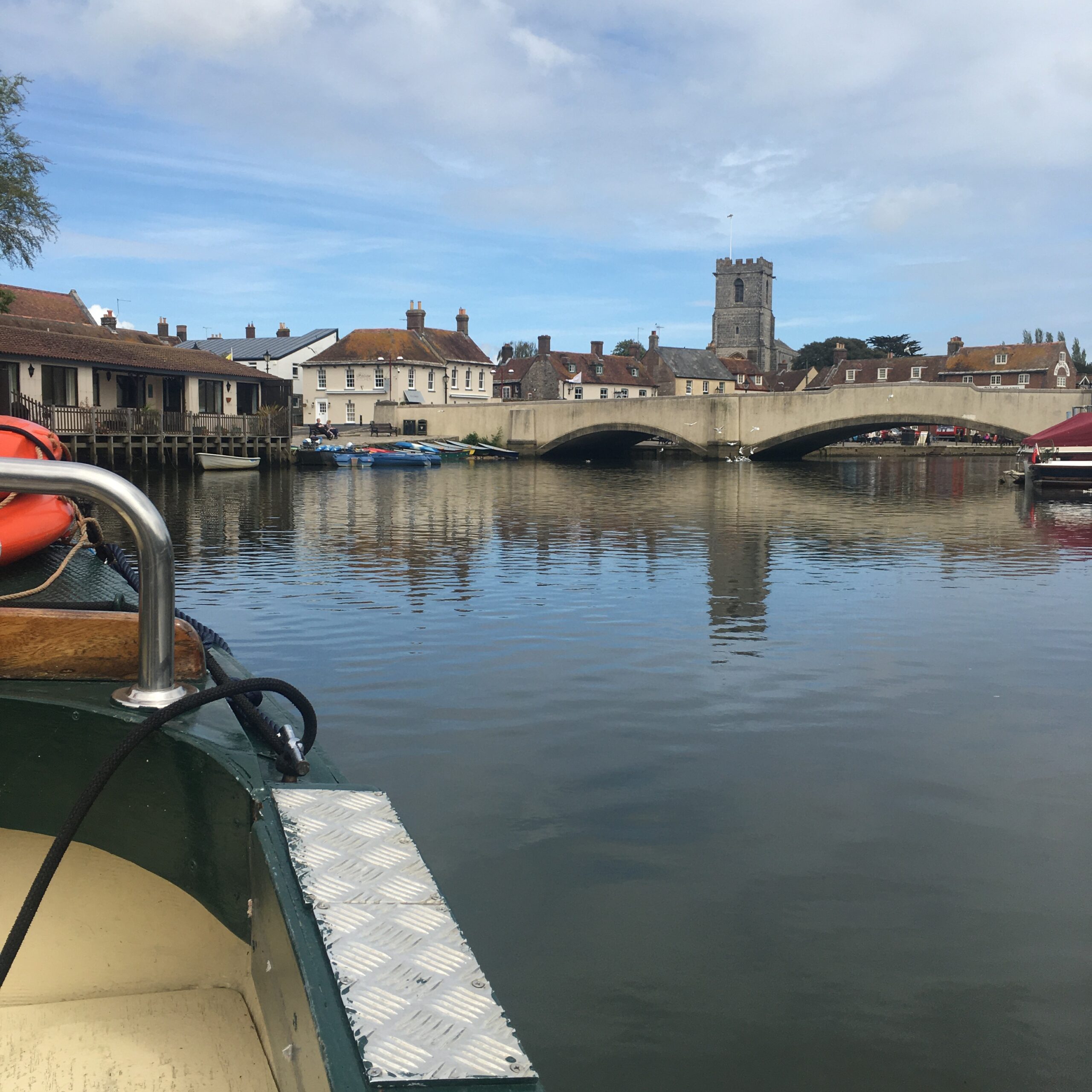 A boat trip to see Wareham Castle within the Saxon Walls of Wareham