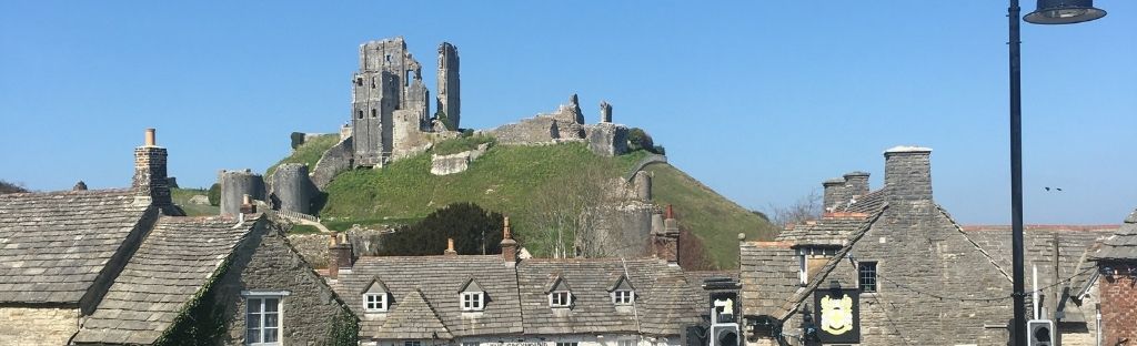 Corfe Castle, one of 8 National Trust tourist attractions.